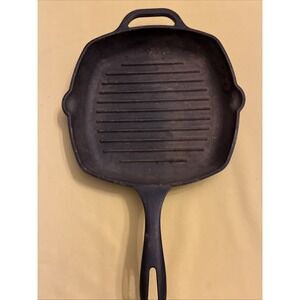 Cocinaware Cast Iron Fry Pan Skillet Square 10" Griddle Pan